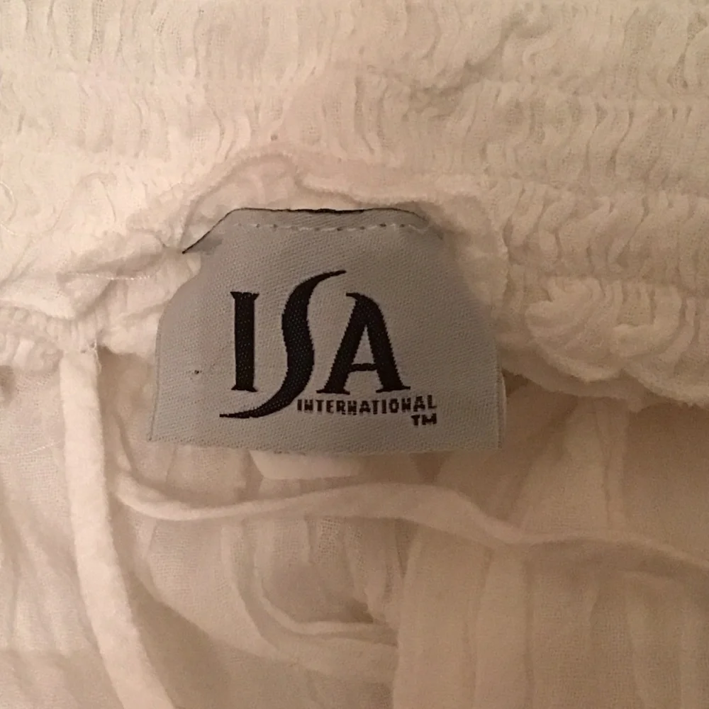 ISA Tie-Back Smocked Mini Cotton Dress Size XS - Picture 4 of 5